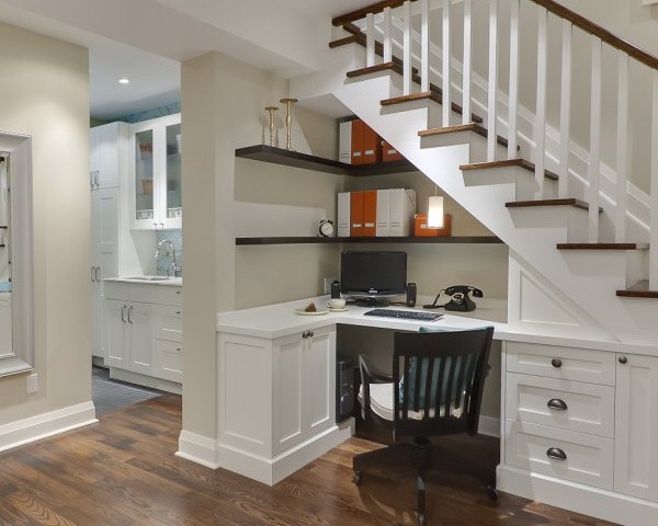 Custom Cupboards Under the Stair for Saving Space