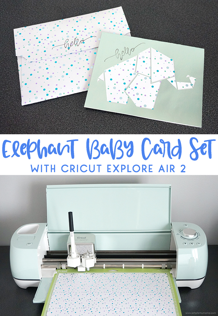 Elephant Baby Card and Envelope