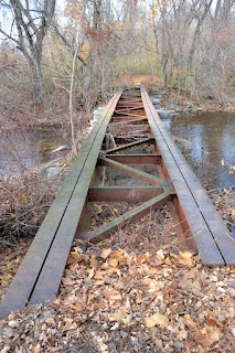 I-beams left of a Chambersburg and Gettysburg Railroad bridge