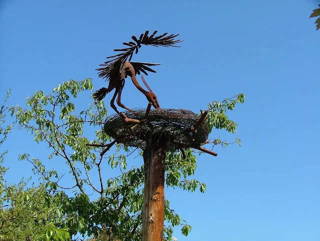 One of many artworks and sculptures at Roche Harbor