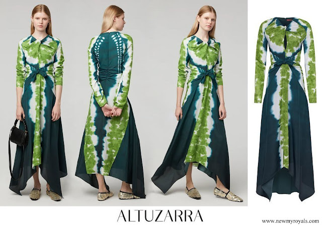 Queen Maxima wore Altuzarra Adikia Dress in Green