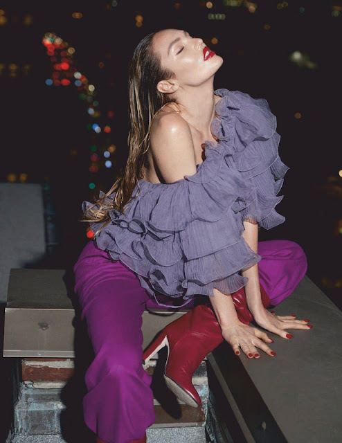 Candice Swanepoel braless model photoshoot