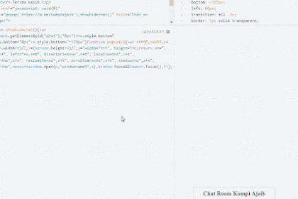 Chat Box Dengan Show Hide Button Popup Mesenger