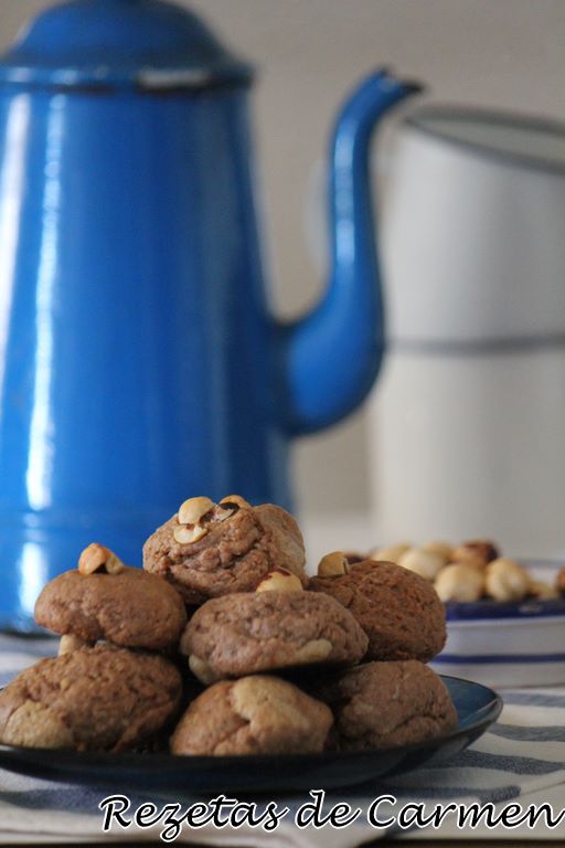 Cookies de chocolate y avellana