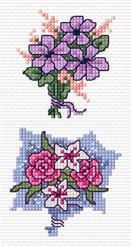 Flowers Bouquets - Free Cross Stitch Pattern
