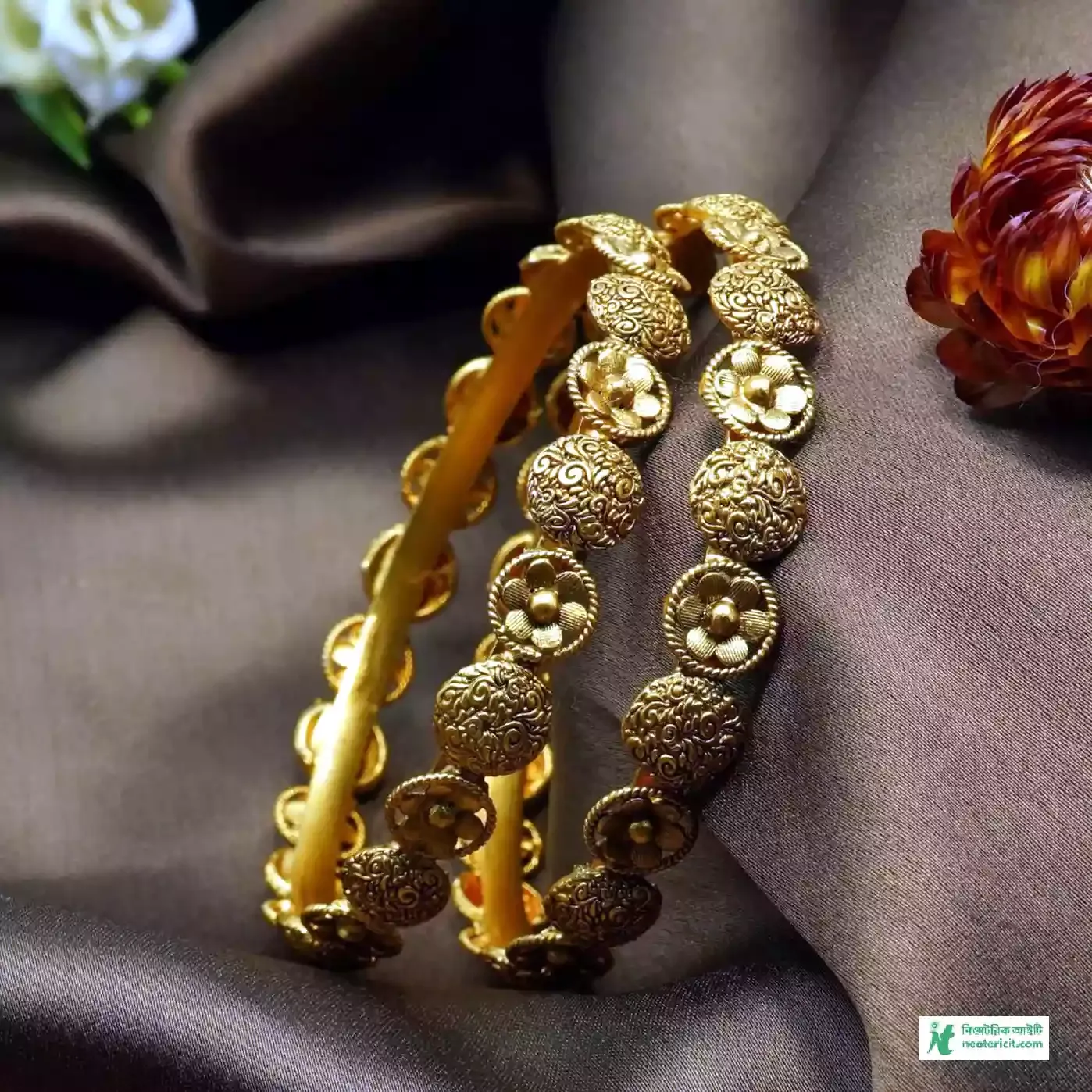 New Gold Bangles Designs - Girls Hand Bangles Designs - Silk Bangles Pics - Beautiful Bangles Pic - churi pic - NeotericIT.com - Image no 8