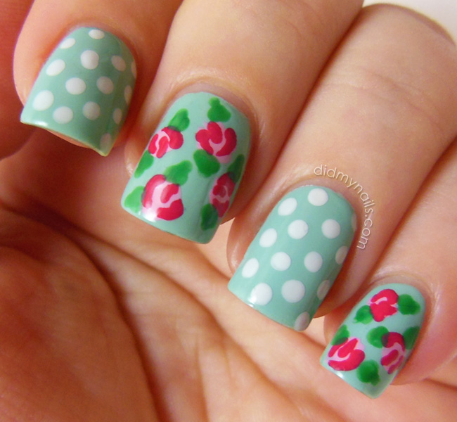 Did My Nails: Vintage Rose Nail Art Tutorial