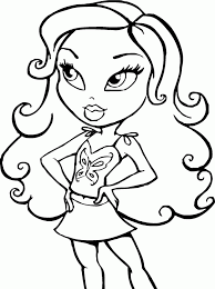 Bratz dolls free printable coloring pages