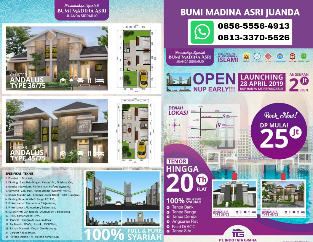 Info Rumah Syariah HP WA 0856 5556 4913 Perumahan Tanpa Riba