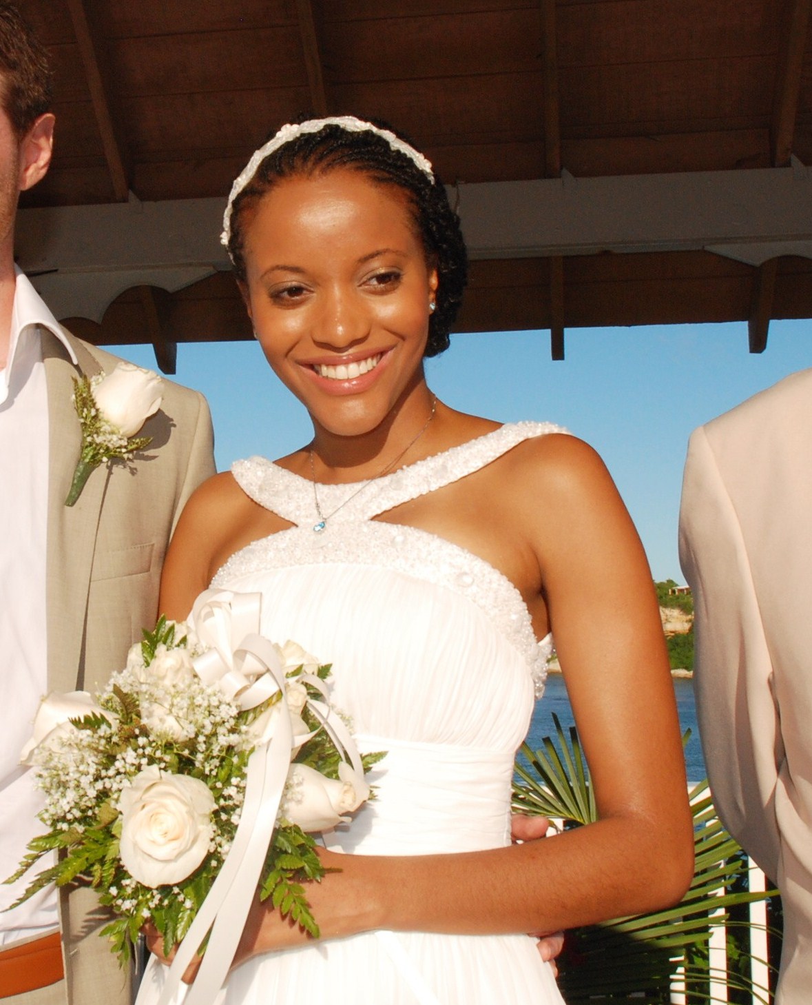 half up half down wedding hairstyles Real Bride: Elegant Braid Hair Style