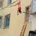 Lady Hangs On Power Line, Jumps From Window When Lover's Wife Came Home In China 