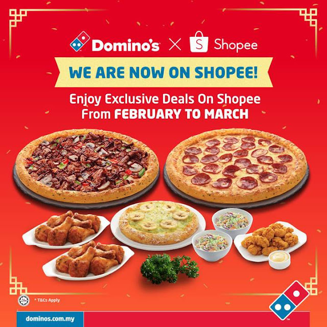 Domino pizza , tawaran domino pizza , kolaborasi domino pizza bersama shopee,