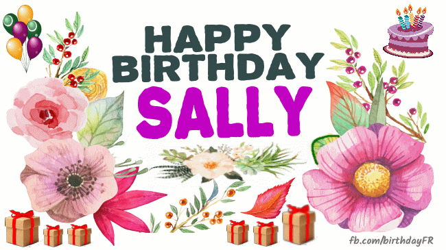 Happy Birthday SALLY Gif 