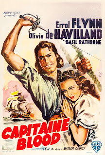 CAPITAINE BLOOD. Cartel: 36 x 47 cms. Bélgica. Autor: Wik. Imprenta: Impr. L. F. De Vos & Co. S. A., Amberes. EL CAPITÁN BLOOD. Captain Blood. 1935. Estados Unidos. Dirección: Michael Curtiz. Reparto: Errol Flynn, Olivia de Havilland, Lionel Atwill, Basil Rathbone, Ross Alexander, Guy Kibbee, Henry Stephenson, Robert Barrat, Hobart Cavanaugh.