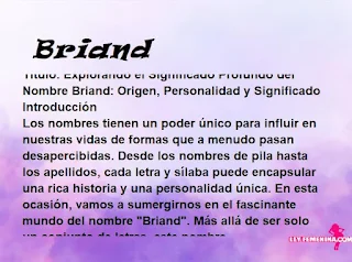 significado del nombre Briand