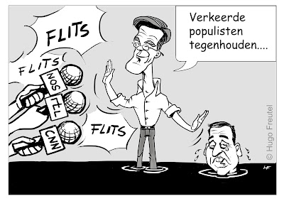cartoon Rutte houdt verkeerde populist Asscher tegen...