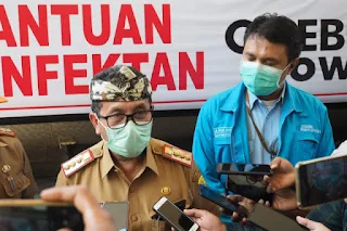 8000 Liter Disinfektan Bantuan Cirebon Power Akan Disemprotkan Diseluruh Desa Pemkab Cirebon