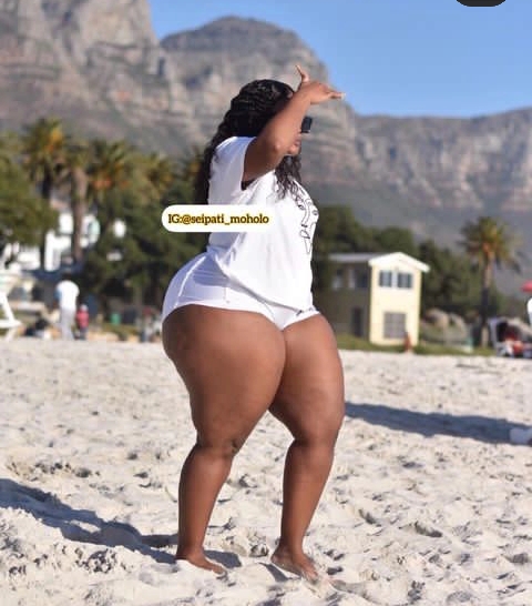 Here are Some Beach Moments Of South Africa, Plus-size Model, Moholo Seipati.