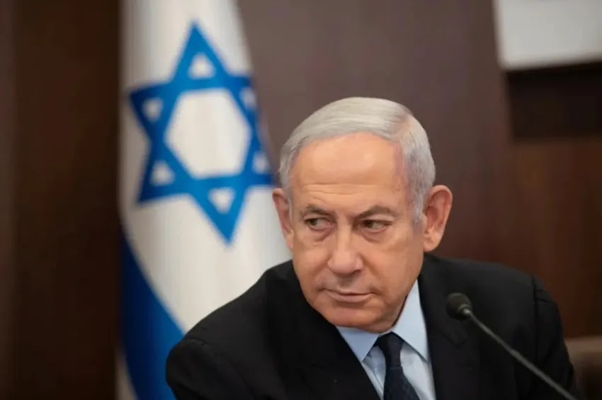 Primeiro-Ministro israelense, Benjamin Netanyahu, no Gabinete do Primeiro-Ministro em Jerusalém, Israel | Sraya Diamant/POOL