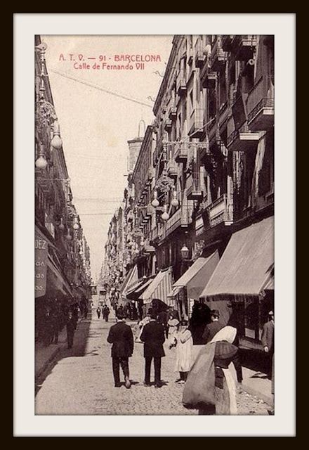  Rambla del Caputxins (del Centro), Calle de Fernando VII, oggi Carrer Fernad