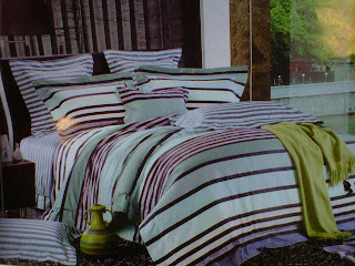 Sprei Cantik Motif Salur Pastel