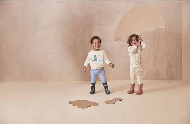 Hasbro has teamed with the sustainable baby and toddler brand MORI for a 'Peppa Pig' collection.