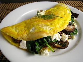 Mushroom and Spinach Omelet Recipe | Healthy Vegetable Recipe