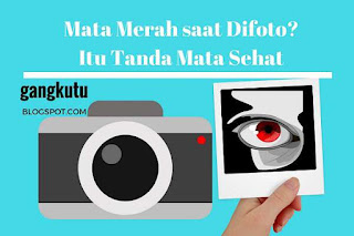 mata merah saat difoto