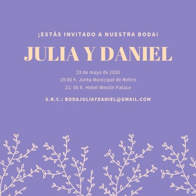 Invitacion generada con Canva