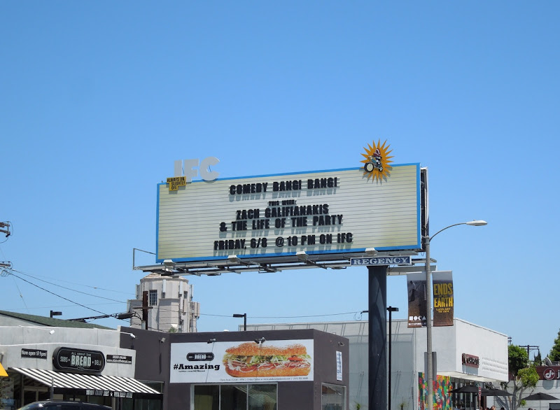 IFC Comedy Bang Bang Zach Galifianakis billboard