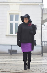 Ultraviolet look, Winter look, Hat