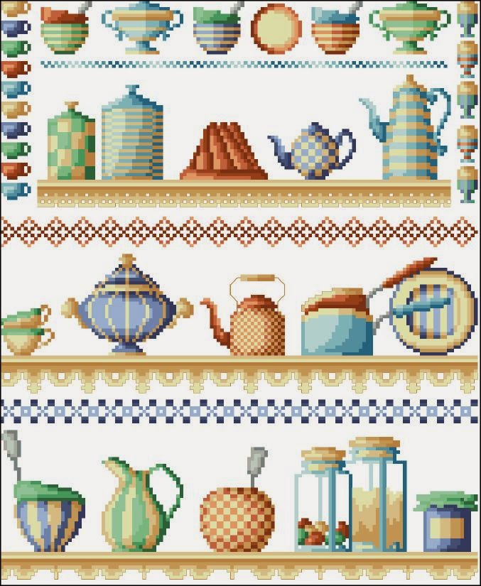 Kitchen - Counted cross stitch patterns and charts