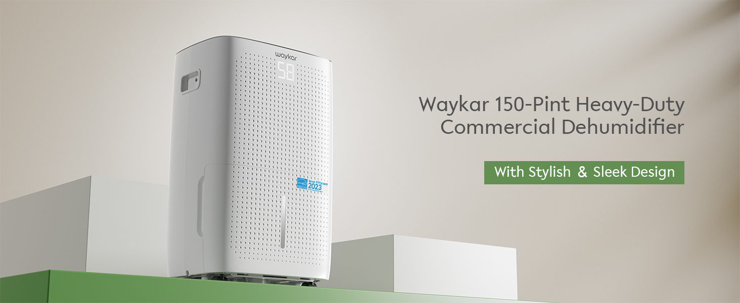 Waykar 150 Pints 7,000 Sq. Ft ENERGY STAR Most Efficient Dehumidifier