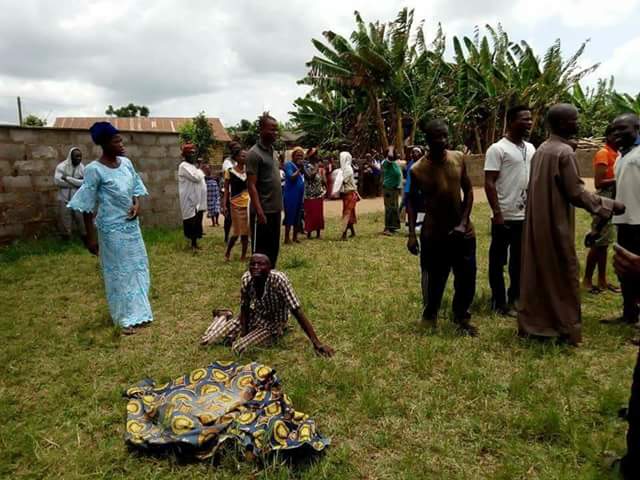  Extreme graphic photos from the school where a mentally unstable man hacked two 4yr-old pupils to death in Ogun State