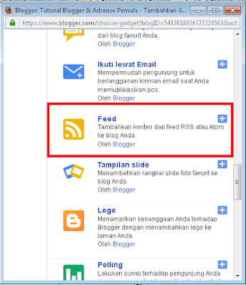 Cara Memasang Widget Feed Keren di Blogger