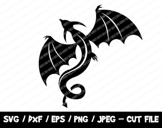 Dragon SVG, Dragon Cut File, Cartoon Svg, Instant Download, File For Cricut & Silhouette, EPS Dxf, Vinyl Cutting File