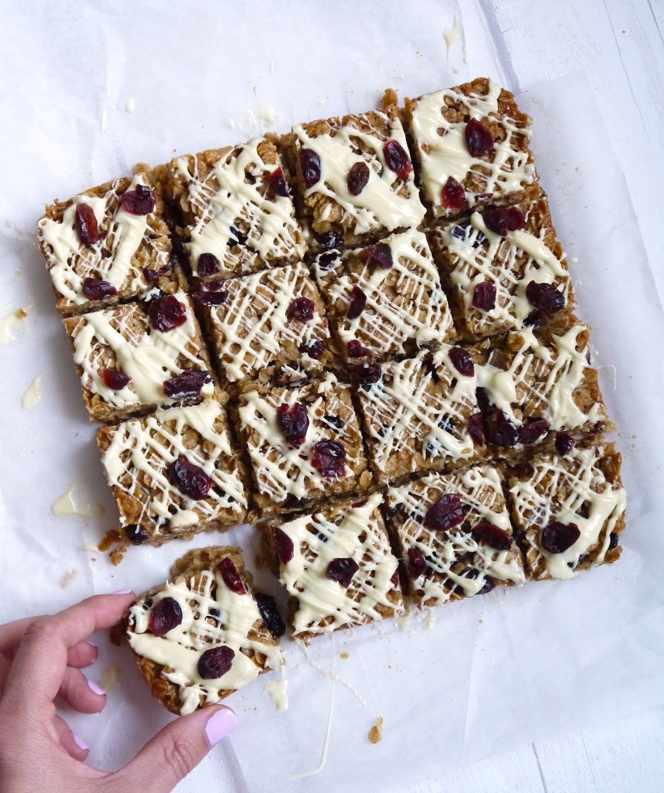 The Best White Chocolate and Cranberry Flapjack Recipe The Betty Stamp
