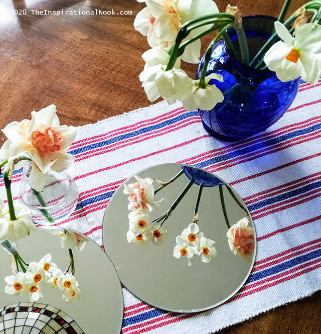 Narcissus on a table