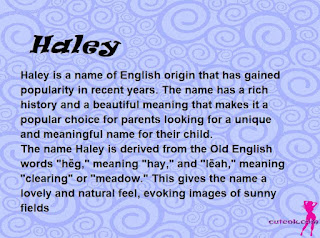 meaning of the name "Haley"