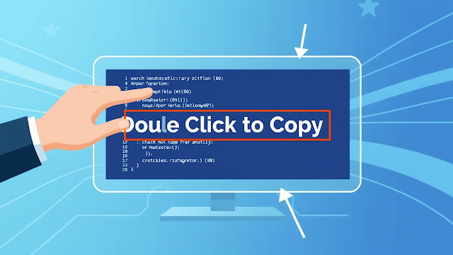 Cara Membuat tag pre Double Click to Copy