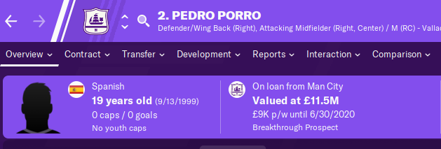 FM20 Wonderkid - Pedro Porro