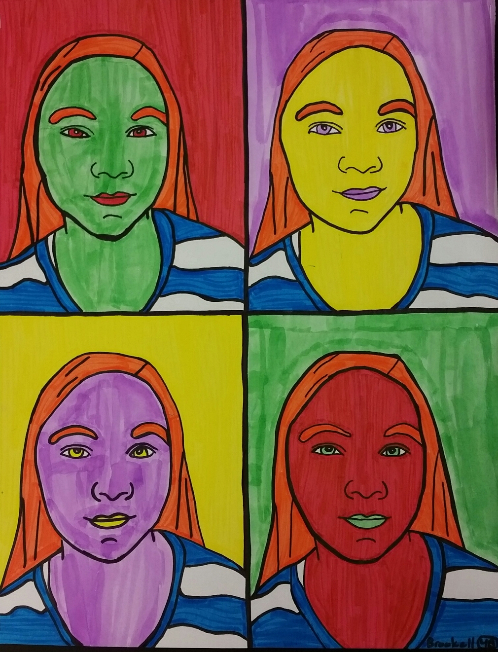 Art with Mrs. Seitz: Andy Warhol Self-Portraits