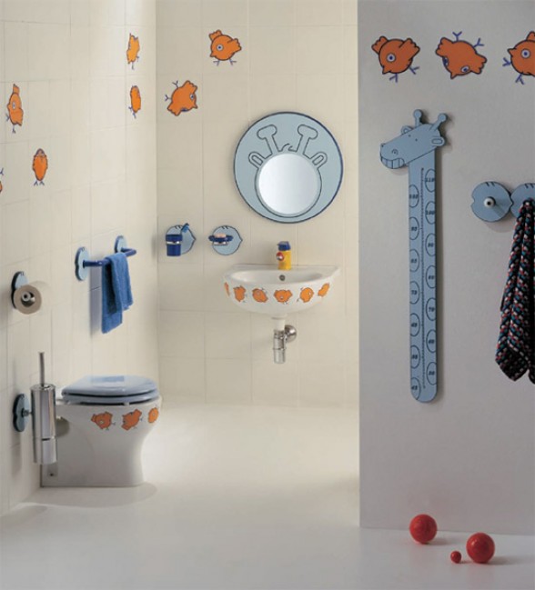 wall decor ideas for guys Kids Bathroom Designs | 588 x 649
