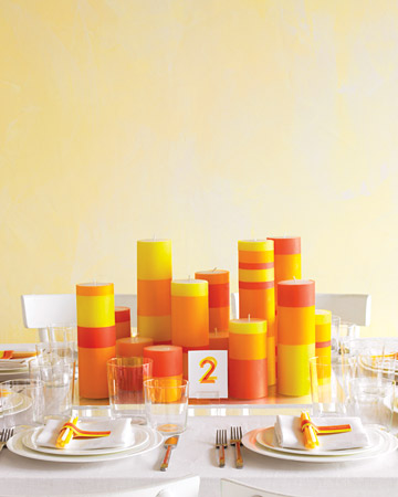 Wedding Centerpiece ideas Dove grey and yellow