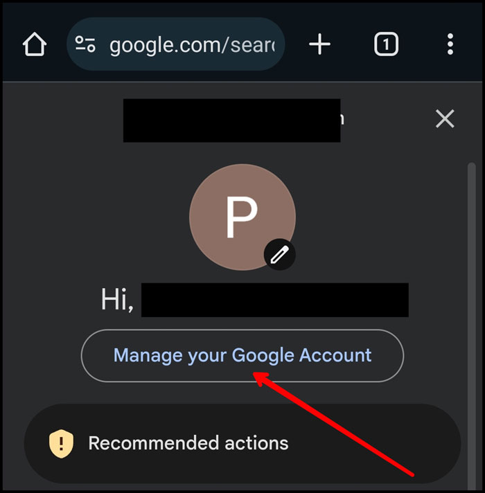 manage your google account par jaye