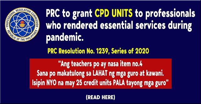 PRC to grant CPD units to professionals who rendered essential services during pandemic