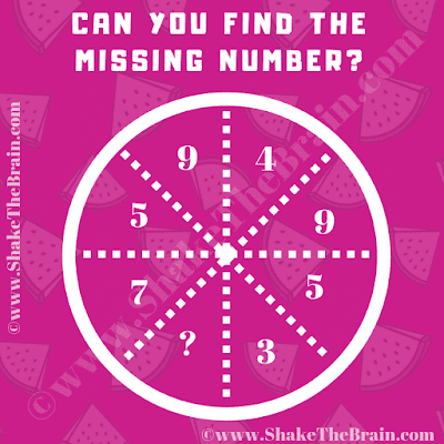 In this Math Missing Number Brain Teaser, your challenge is to find the missing number which will replace the question mark
