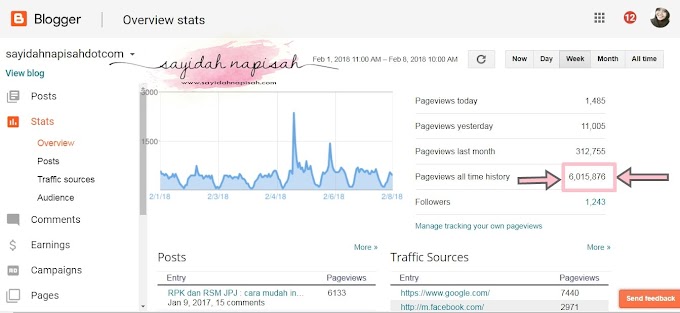 Total pageviews blog capai 6 juta!