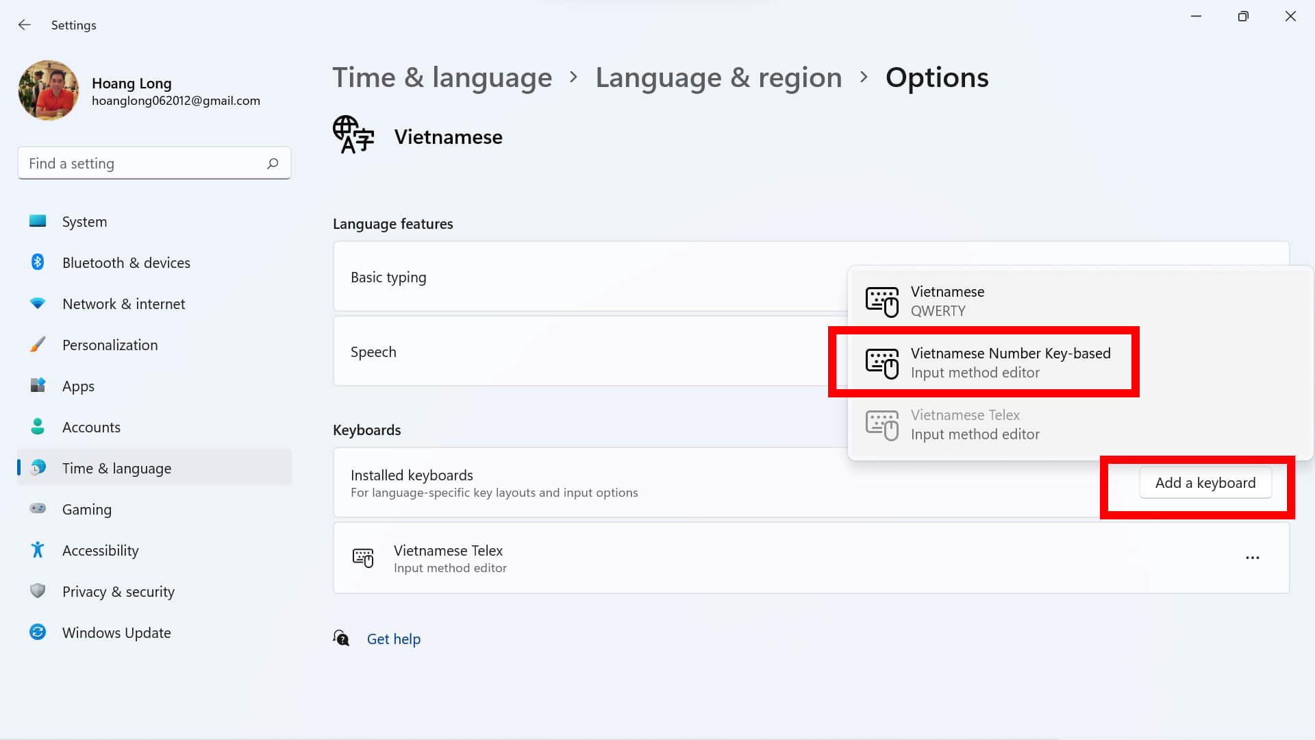 Cách cài bộ gõ tiếng Việt trên Windows 11