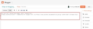 How to add youtube videos in blogger post